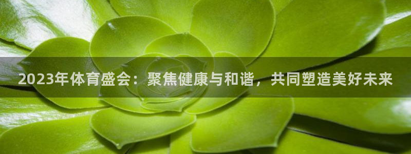幸运彩平台：2023年体育盛会：聚焦健康与和谐，共同塑造美好未来