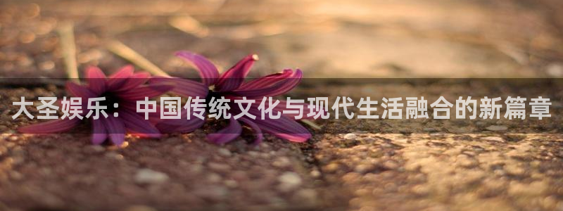 幸运彩app：大圣娱乐：中国传统文化与现代生活融合的新篇章